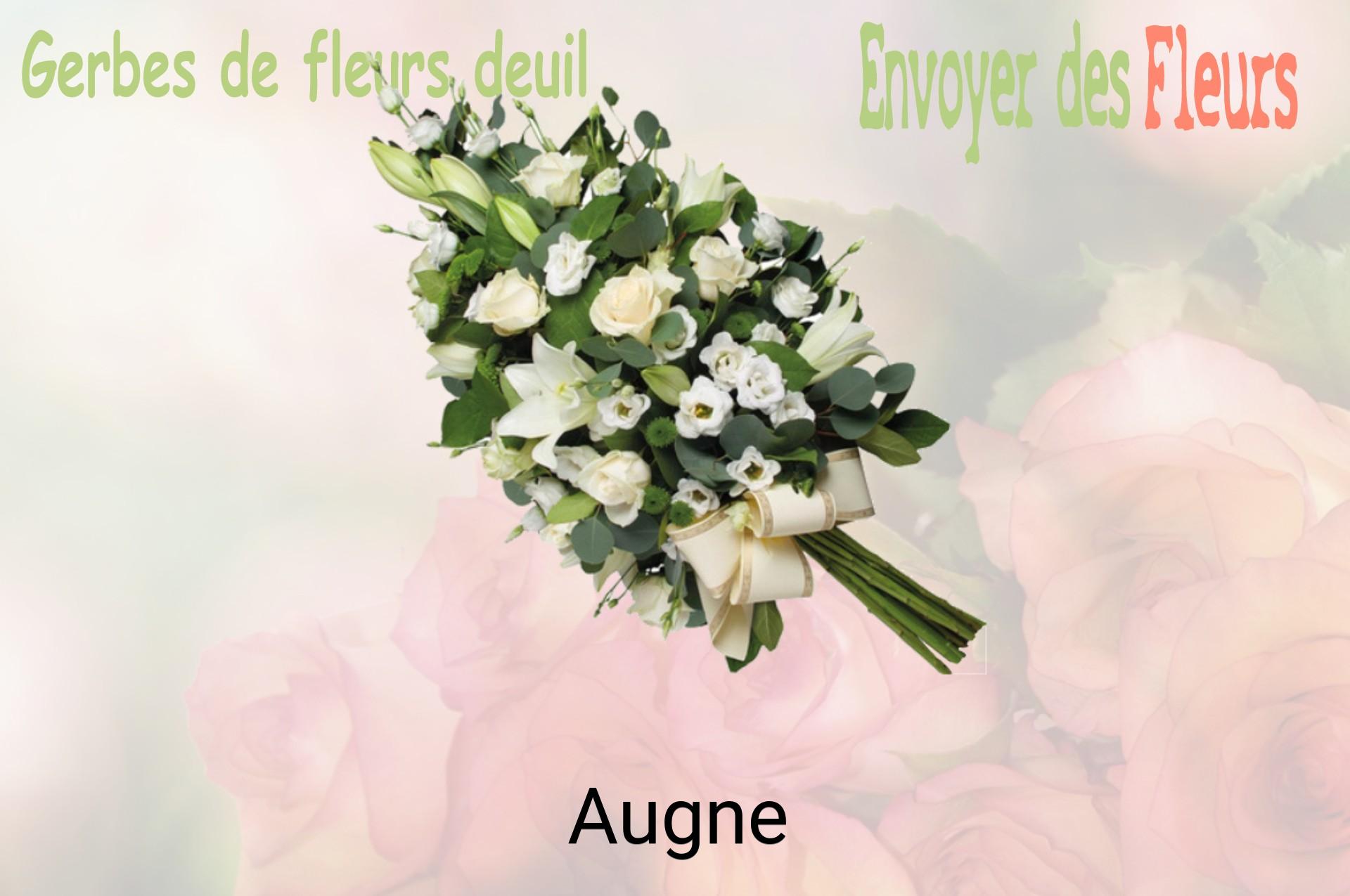 Gerbe de fleurs de deuil livrée à Augne